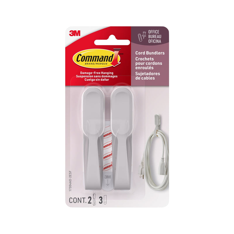 Command Cord Bundlers, 2pk, Grey T4