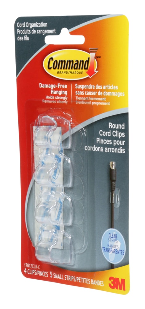 Command Cord Clips, For Electronic Cord, Damage Free E4