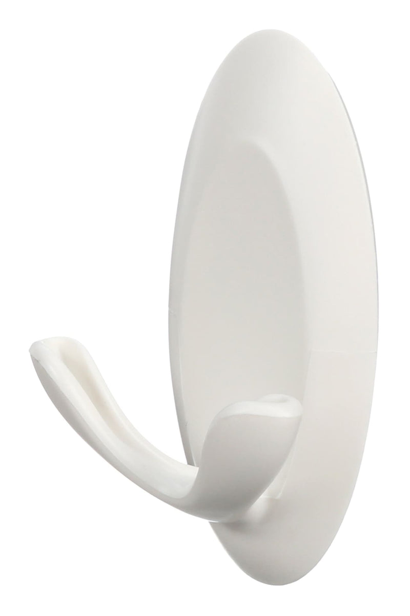 Command Decorative Quartz Double Hook with Adhesive Strips, White, 3-lbs, 2 Strips Per Pack Y6