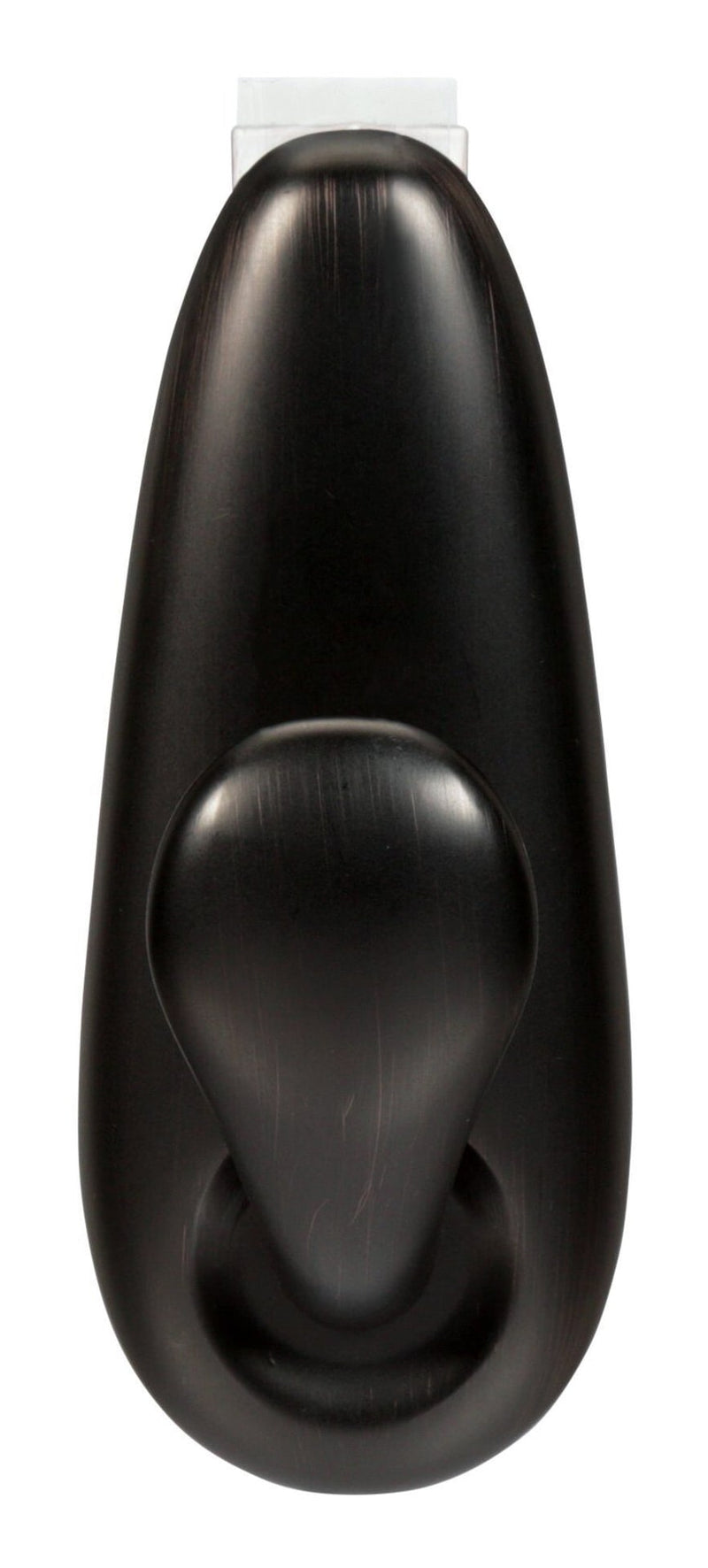 Command Large Decorative Metallic Hook with Adhesive Strips, Oil Rubbed Bronze, 5-lbs, 1 Strip per Pack H1