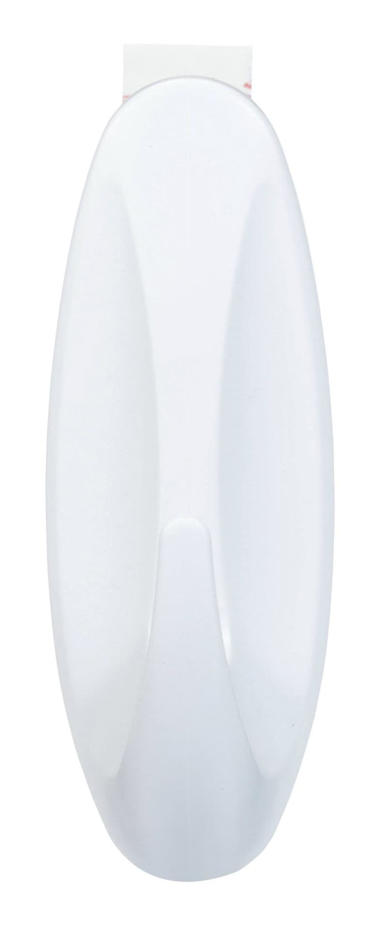 Command Large Designer Hook with Adhesive Strips, White, 5-lbs, 1 Strip per Pack E1