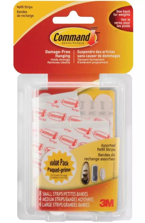 Command Removable Hook With Replacement Strips, Damage Free Hanging, Reusable V5