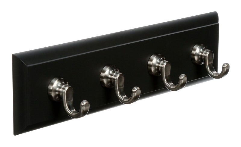 Command Slate 4-Hook Key Rail Organizer with Adhesive Strips, 2-lbs F2