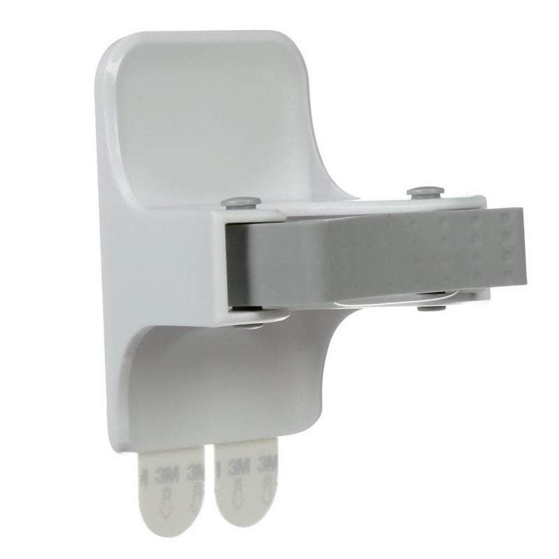 Command Wall-Mounted Mop & Broom Gripper with Adhesive Strips, White, 4-lbs, 1 Strip per Pack C3