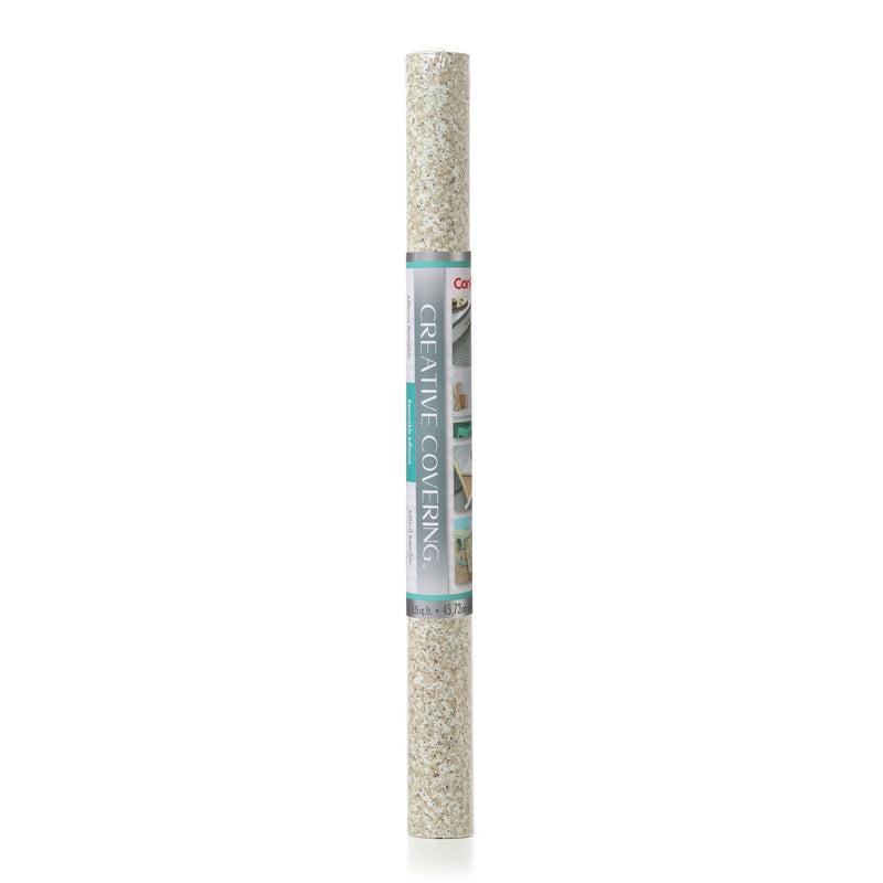 Con-Tact Creative Covering Removable Adhesive Shelf/Drawer Liner, Beige Granite, 18-in x 9-ft K3