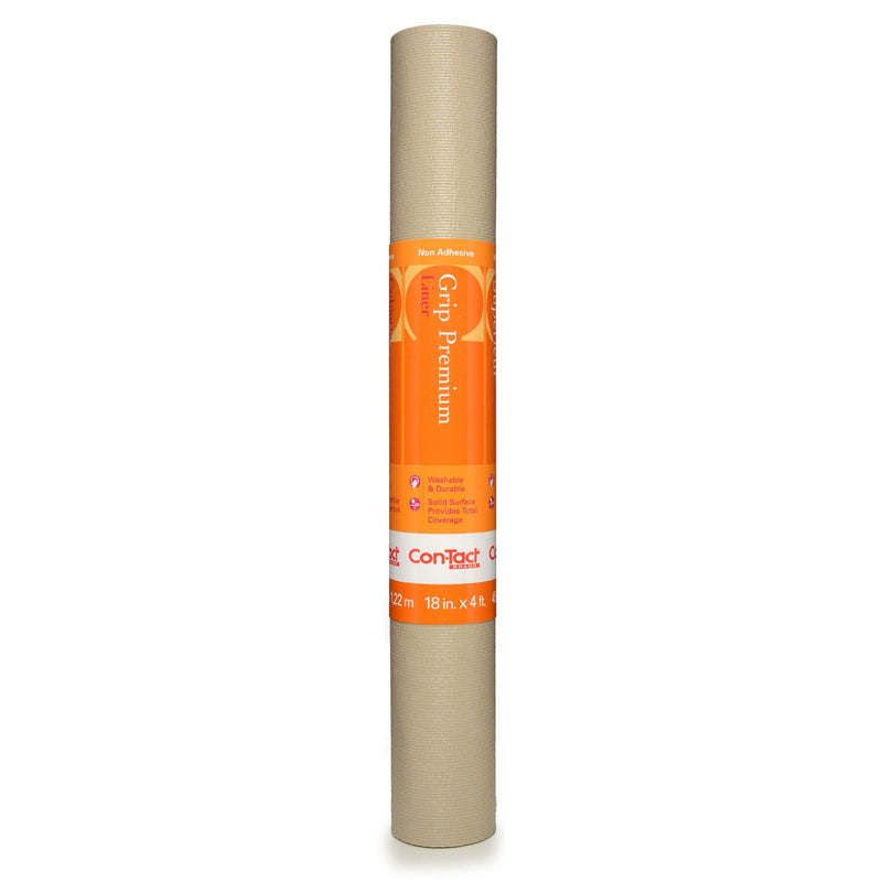 Con-Tact Grip Premium Non-Adhesive Cushioned Shelf/Drawer Liner, Taupe, 18-in x 4-ft O3