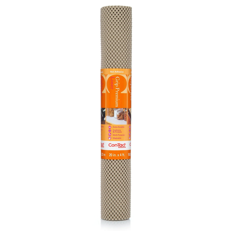 Con-Tact Grip Premium Non-Adhesive Cushioned Shelf/Drawer Liner, Taupe, 20-in x 4-ft O1