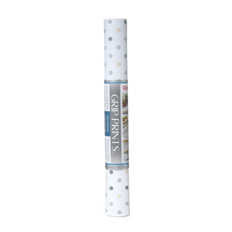 Con-Tact Grip Prints Non-Adhesive Cushioned Shelf/Drawer Liner, Polka Dot Blue, 18-in x 4-ft W3