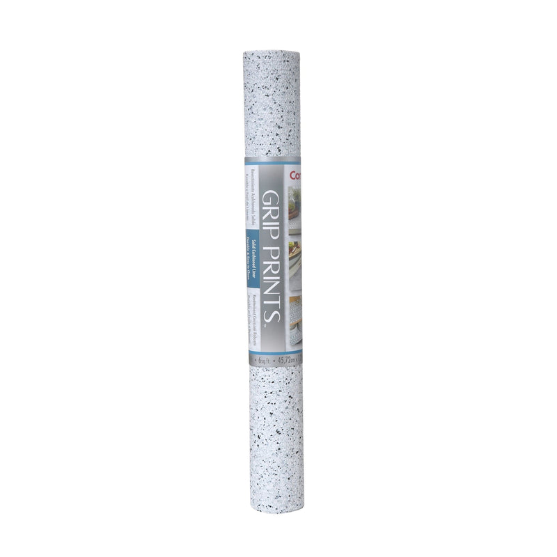 Con-Tact Grip Prints Non-Adhesive Cushioned Shelf/Drawer Liner, White Granite, 18-in x 4-ft Y6