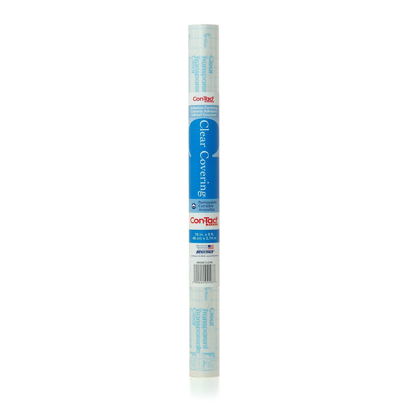 Con-Tact Removable Adhesive Shelf/Drawer Liner, Clear, 18-in x 9-ft R2