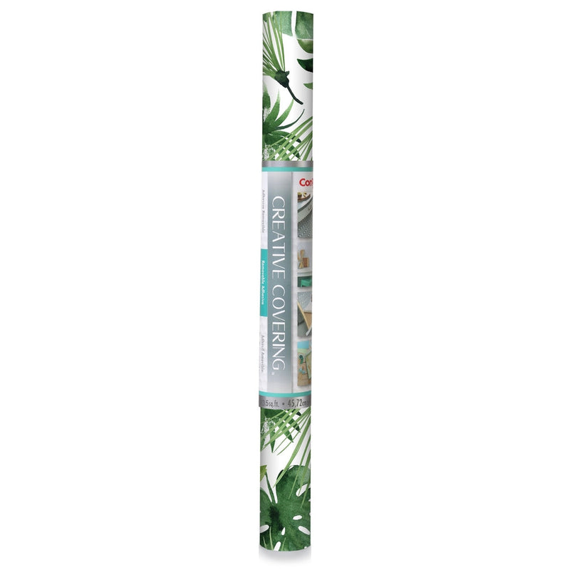 Con-Tact Removable Adhesive Shelf/Drawer Liner, Leaf Print, 18-in x 9-ft E6