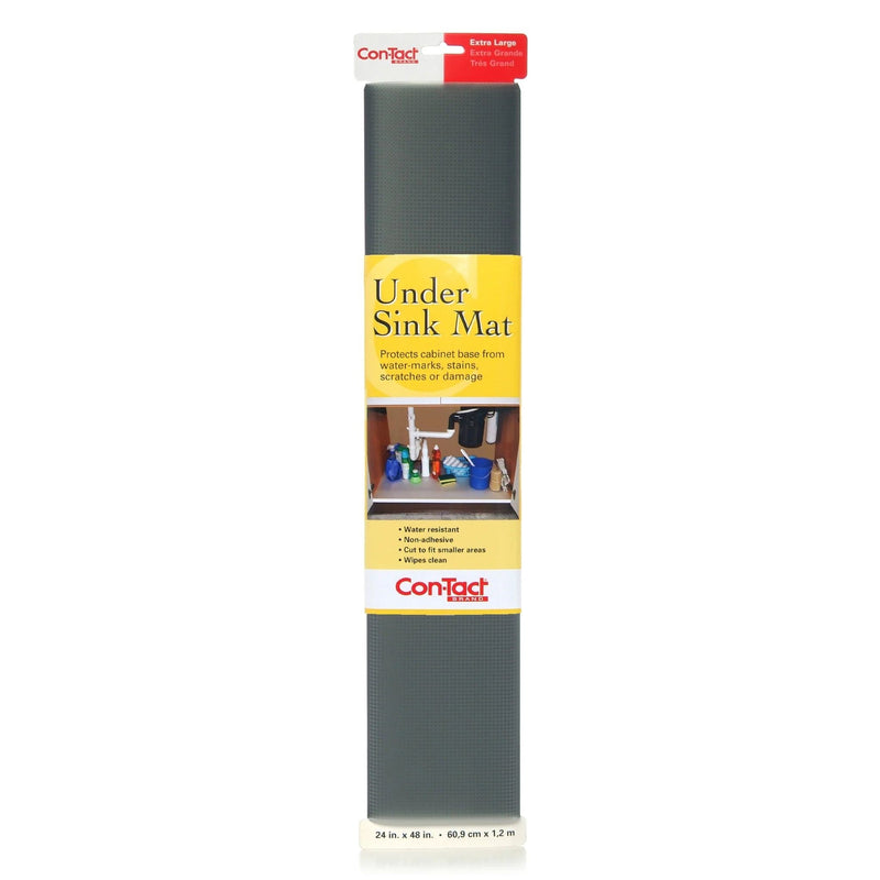 Con-Tact Under Sink Mat Non-Adhesive Water-Resistant Cabinet/Shelf Liner, Clear, 24 x 48-in B5