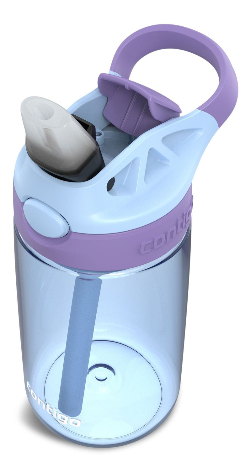 Contigo Aubrey Kids' Water Bottle, 14-oz, Periwinkle/Amethyst, with AUTOSPOUT Lid & Straw L1