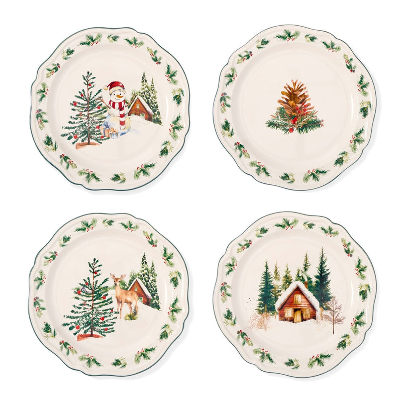 Core Home 15-cm Winter Berry Appetizer Plates, 4-pk U2