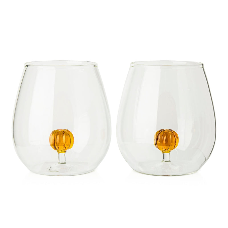 Core Home 591-mL Borosilicate Pumpkin Wine Tumbler, 2-pk P2