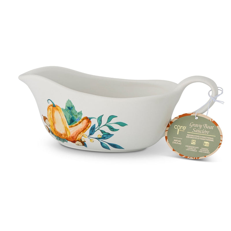 Core Home Dishwasher Safe Stoneware Harvest Gravy Boat X6