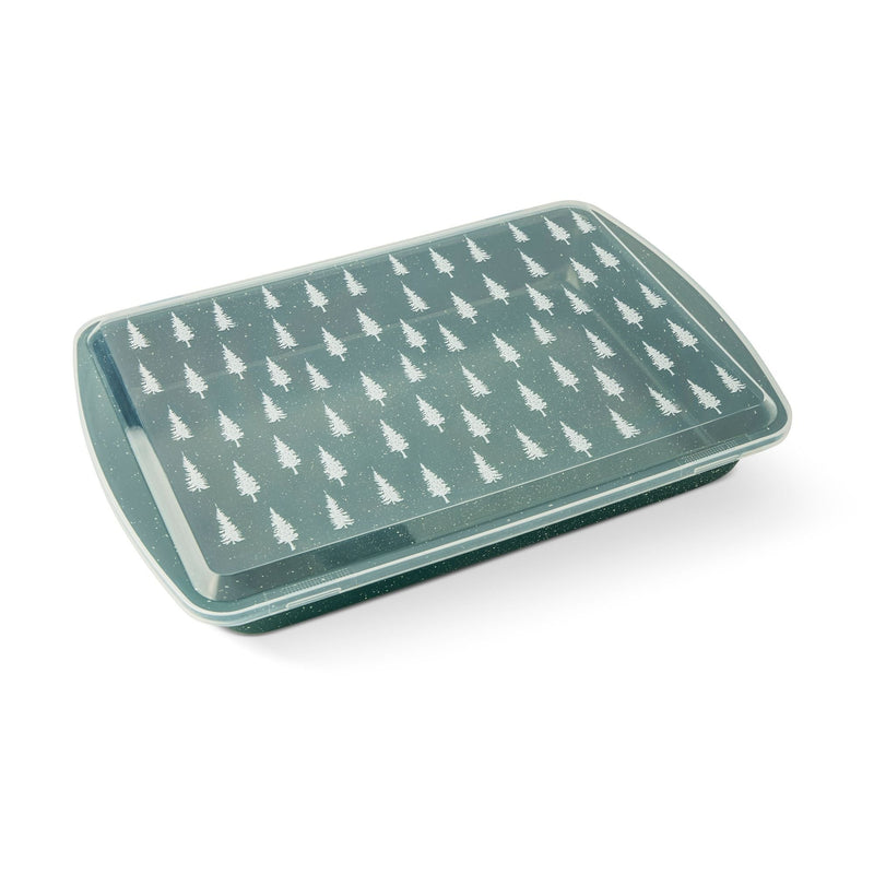 Core Kitchen Green Carbon Steel Cake Pan with Printed Lid M0