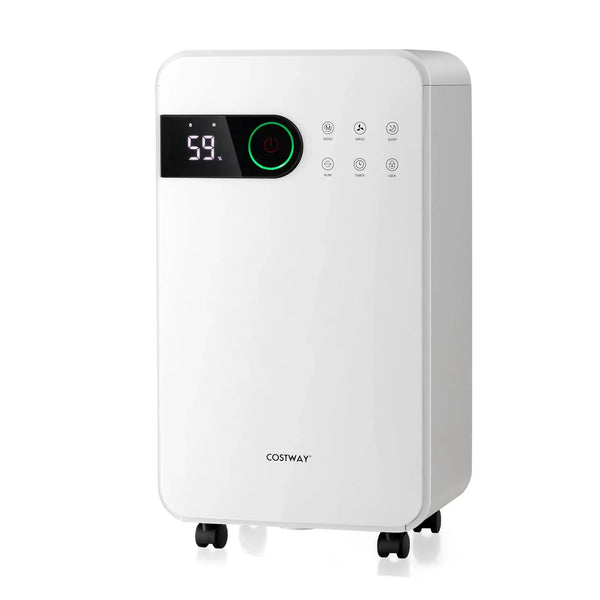 32 Pints Dehumidifier with Sleep Mode and 24H Timer for Home Basement-White G9