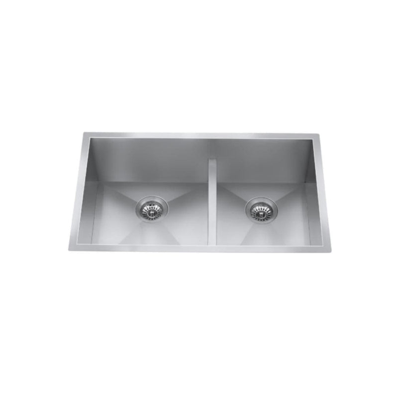 CraftX CXZD771L 32-in Low Divide Stainless Steel Double Bowl Sink E4