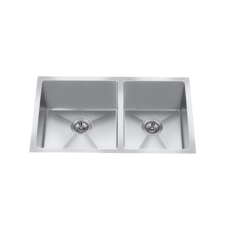 CraftX CXZD881L 32-in Low Divide Stainless Steel Double Bowl Sink T2