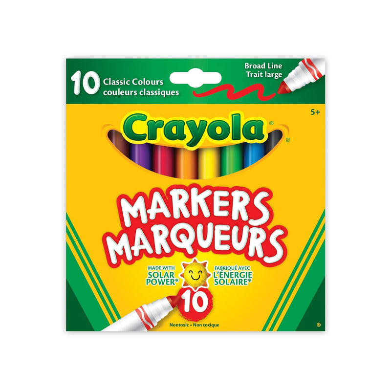 Crayola Broad Line Original Marker, 10 Pieces, Multicolour U5
