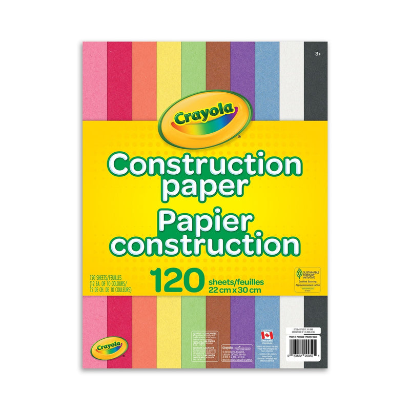 Crayola Construction Paper, 120 Count, Multicolour J4