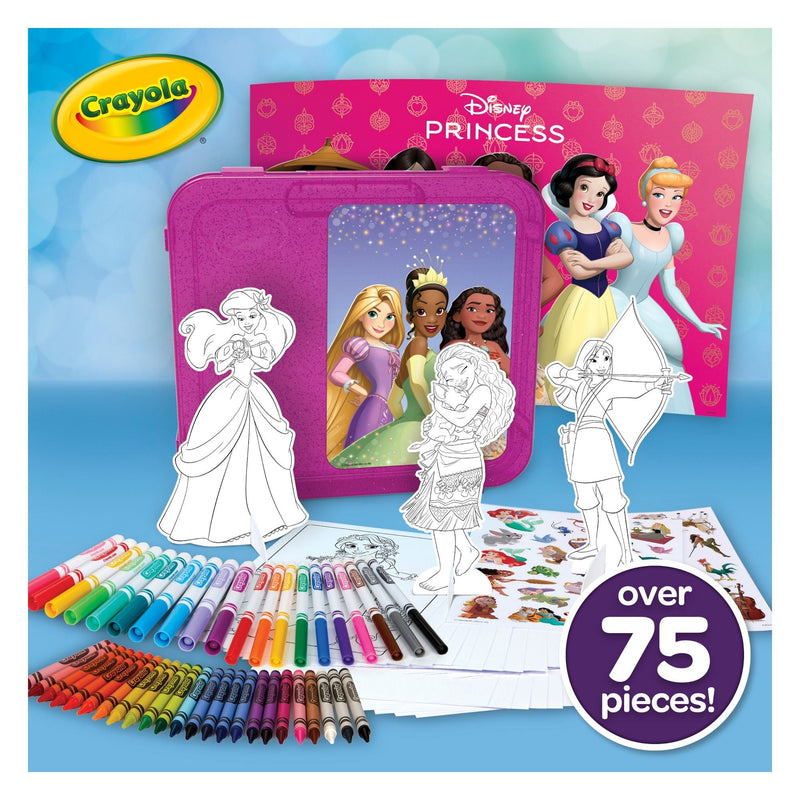 Crayola Disney Princess Art Case, Arts & Crafts Kit for Kids, 79-pc, Ages 5+ W8