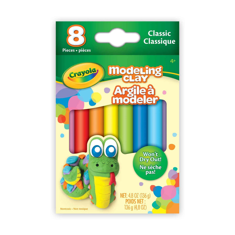 Crayola Modeling Clay, Multi-Coloured, 8-pk, Ages 4+, for Arts & Crafts/Birthday Favour A0