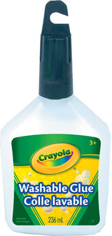 Crayola Washable Glue, White, 236-ml, for Arts & Crafts