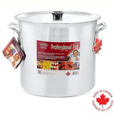 Crown Custom Heavy Duty Industrial Aluminum Stockpot with Handles, 32-L