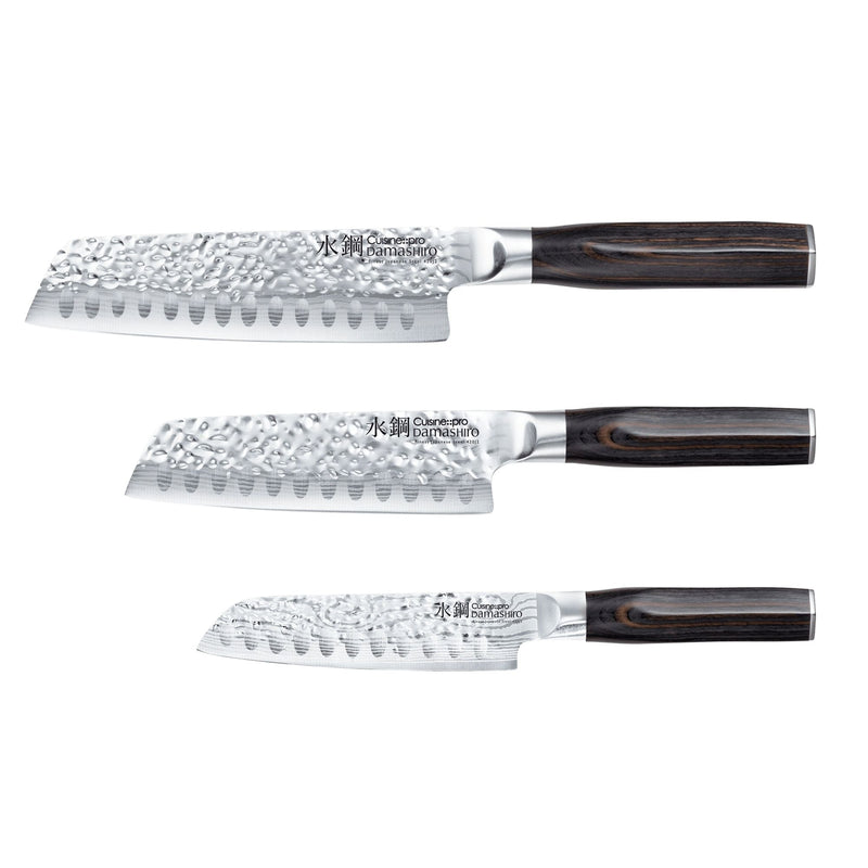 CUISINE:: PRO DAMASHIRO EMPEROR SANTOKU 3PC SET V9