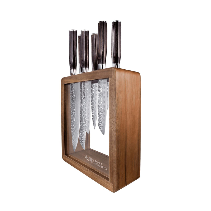 CUISINE:: PRO DAMASHIRO MOKUZAI 7PC KNIFE BLOCK U2
