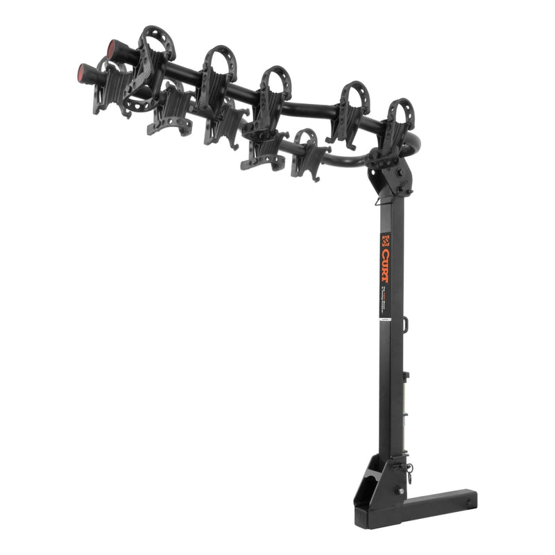 CURT 18065 Premium 5-Bike Two Arm Hitch Mount Bike Rack, Fits 2-in Receiver, Black D1
