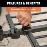 CURT 18085 2-Bike Tray-Style Hitch Mount Bike Rack, Fits 1-1/4, 2-in Receiver, Black