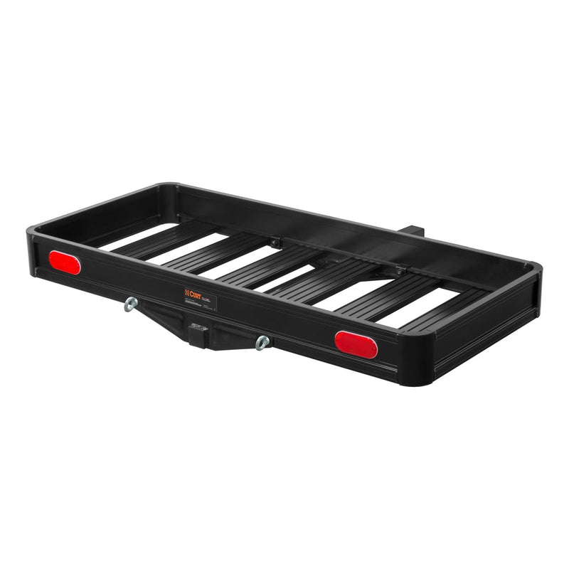 CURT 18113 Aluminum Hitch Mount Basket-Style Cargo Carrier, Fits 2-in Receivers, 49 x 22-in Q2