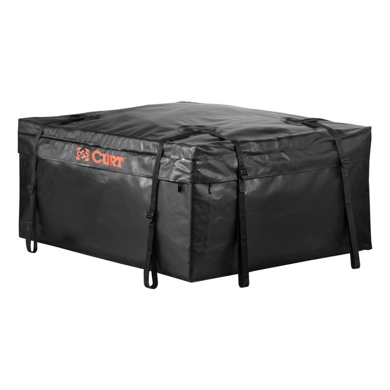 CURT 18220 Weather-Resistant Vinyl Roof Top Cargo Bag, Black, 38 x 34 x 18-in V5