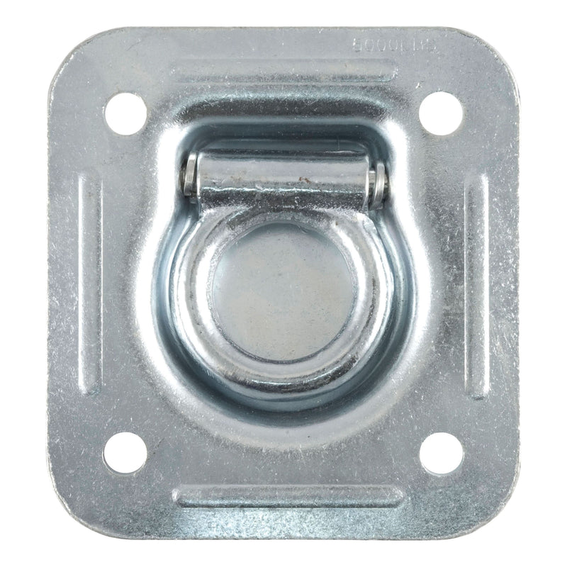 CURT 83600 1-1/2-in x 1-1/2-in Recessed Tie-Down Ring (5000-lb, Clear Zinc) K2