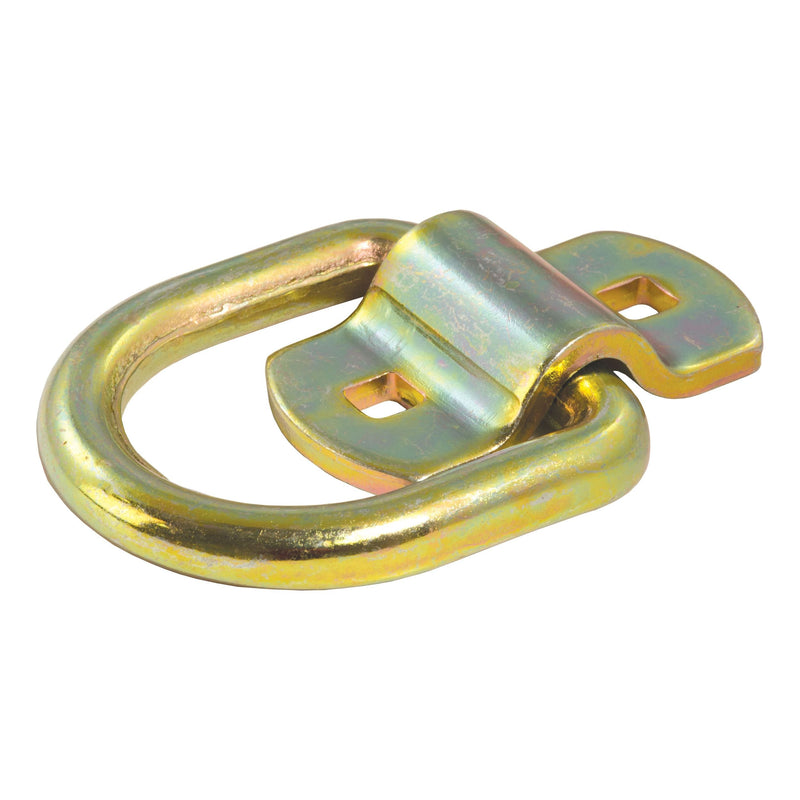 CURT 83740 3-in x 3-in Surface-Mounted Tie-Down D-Ring (3600-lb, Yellow Zinc) H2