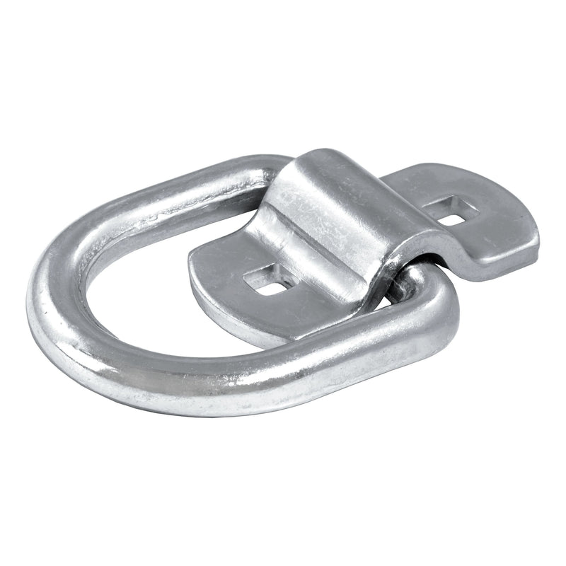 CURT 83742 3-in x 3-in Surface-Mounted Tie-Down D-Ring (3600-lb, Clear Zinc) C6