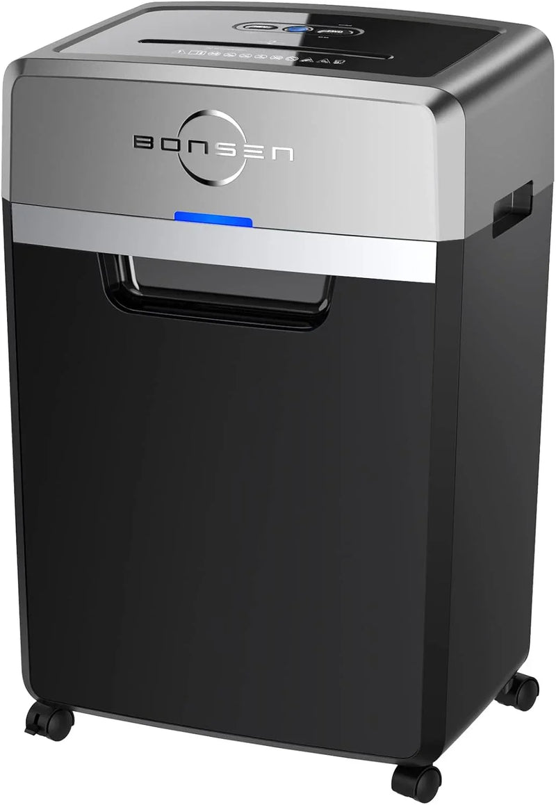 Heavy Duty Paper Shredder, 24-Sheet Cross-Cut Shredder, 40-Min Continuous Running Time, Commercial Grade Shredder for Office, 9-Gallon Big Basket, 55dB Super Quiet, P-4 High Security (S3105) A5