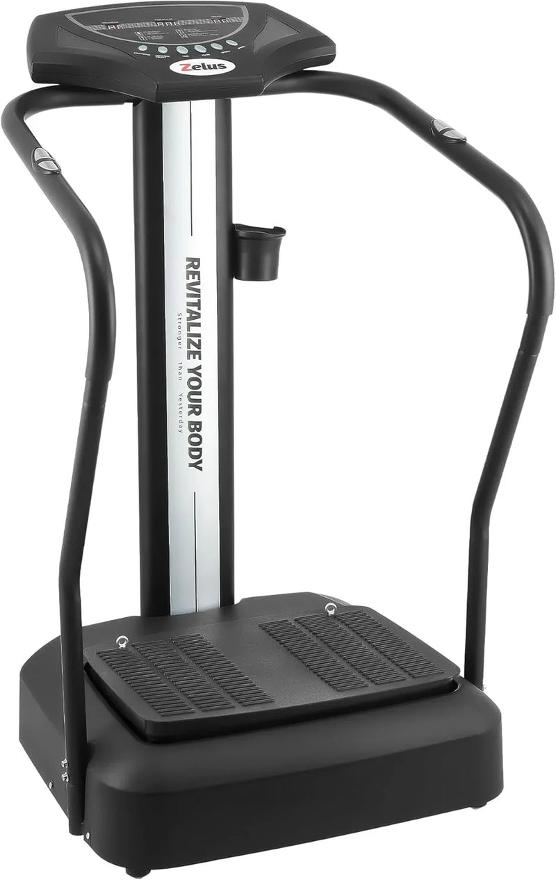 Whole Body Vibration Plate, 500W Vibration Plate Exercise Machine with 99 Levels 3 Preset Modes & 2 Resistance Bands, Training Fitness Vibration Platform Machine for Home Gym with 330lb Capacity D2