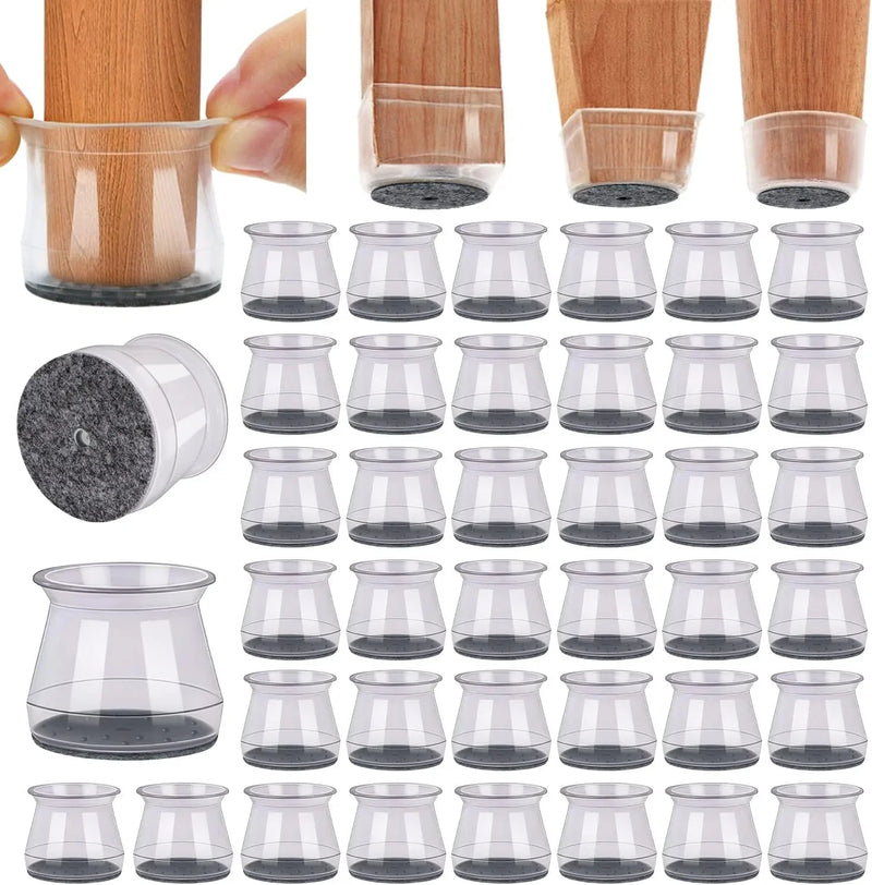 BUMACO 40Pcs Chair Leg Floor Protectors Silicone Covers to Protect Floors M1
