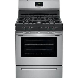Frigidaire 30 in. 5 Burner Freestanding Gas Range in Stainless Steel FCRG3052AS Q1