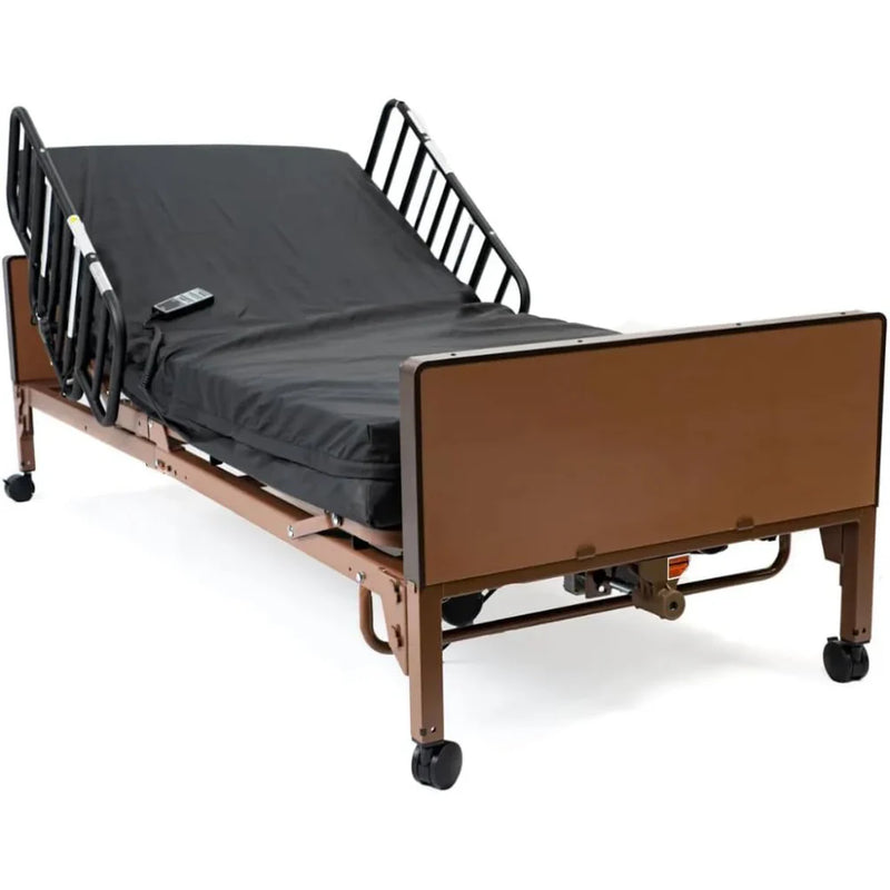 Fully Electric Hospital Bed Set, Foam Mattress, Half Rails A8
