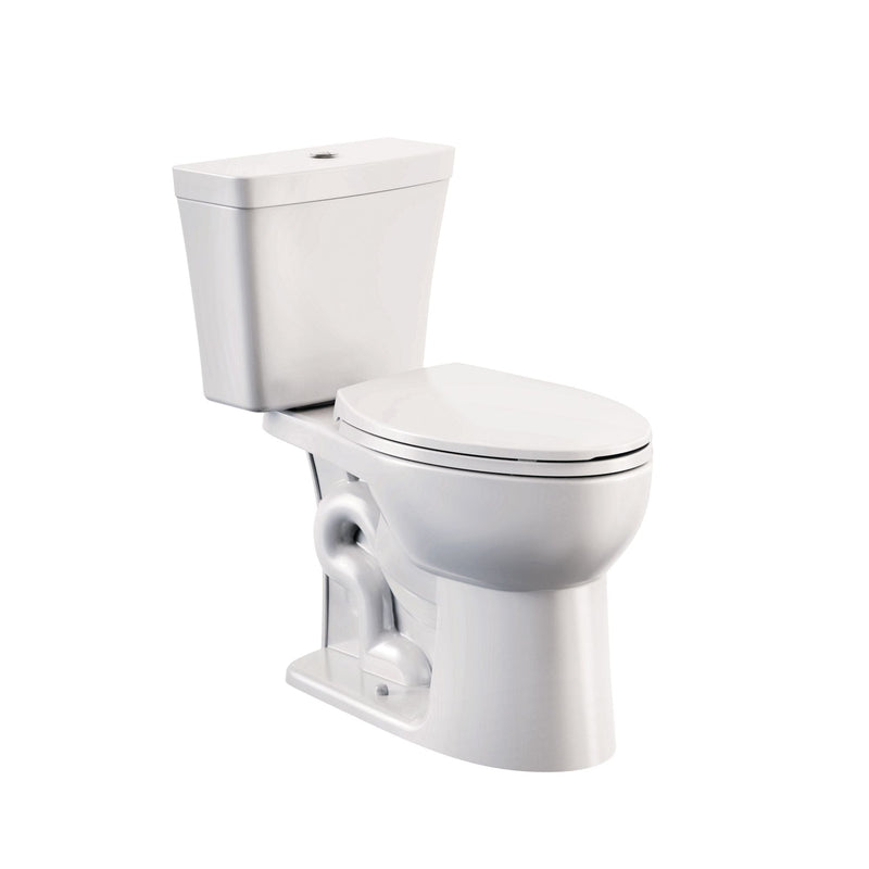 Danze 2-Piece Elongated Toilet Bowl with Soft Close, White, 3.8/4.8-L D1