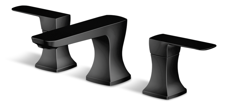 Danze Aztek Double Handle Widespread 8-in Centreset Bathroom Sink Faucet with Pop-up Drain, Matte Black N9