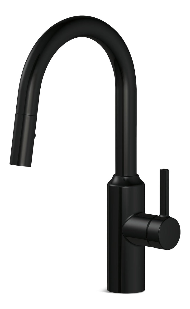 Danze Colby Single Handle Pull Down Kitchen Faucet, Matte Black O8