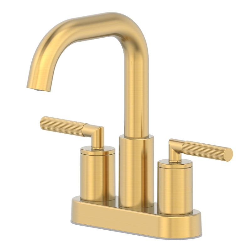 Danze Dorian 2-Handle 4-in Centreset Lavatory/Bathroom Sink Faucet, Brushed Gold E2