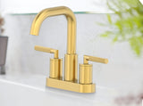 Danze Dorian 2-Handle 4-in Centreset Lavatory/Bathroom Sink Faucet, Brushed Gold
