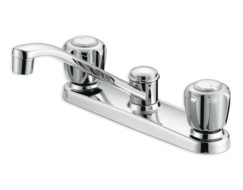 Danze Double Handle Metal Kitchen Faucet, Chrome S7
